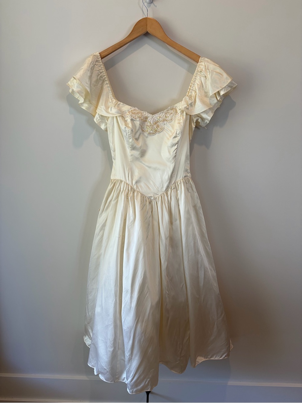 GUNNE SAX vintage Jessica McClintock Dress Romantic Prom Crinoline Lace Beaded 7